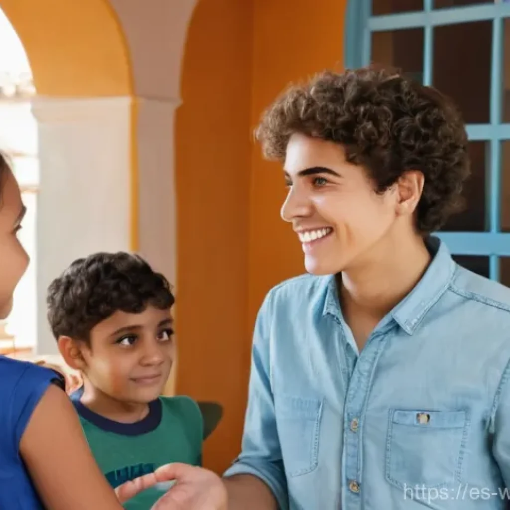 사회복지사 자격증 - **"A compassionate Spanish social worker, dressed in a professional yet approachable smart casual ou...