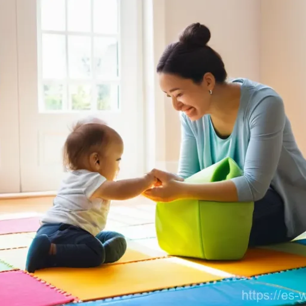 아동복지론 - **Prompt:** A heartwarming scene of a caring adult (e.g., a mother or grandmother) gently interactin...