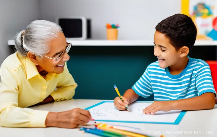 아동복지론 - **Prompt:** A dynamic scene illustrating a balanced approach to childhood and technology. In the for...