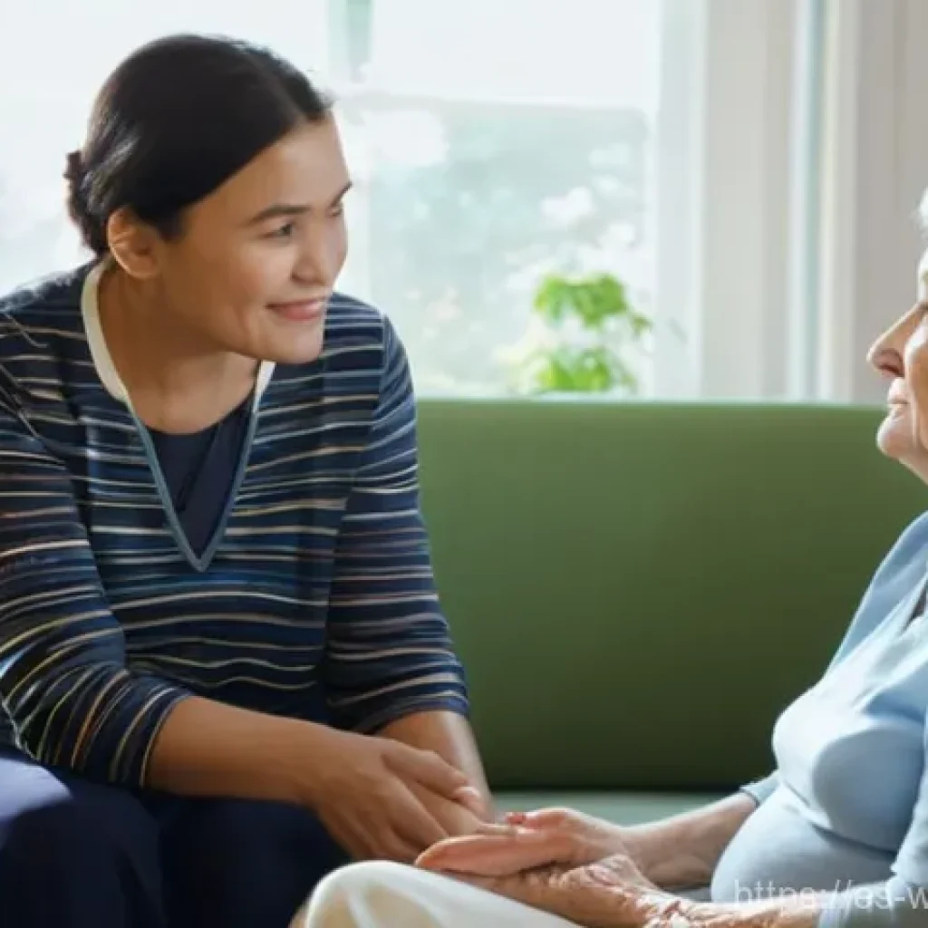 사회복지 윤리적 딜레마 - **Prompt:** A compassionate female social worker in her 40s, dressed in professional yet approachabl...