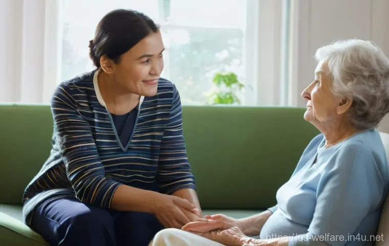 사회복지 윤리적 딜레마 - **Prompt:** A compassionate female social worker in her 40s, dressed in professional yet approachabl...